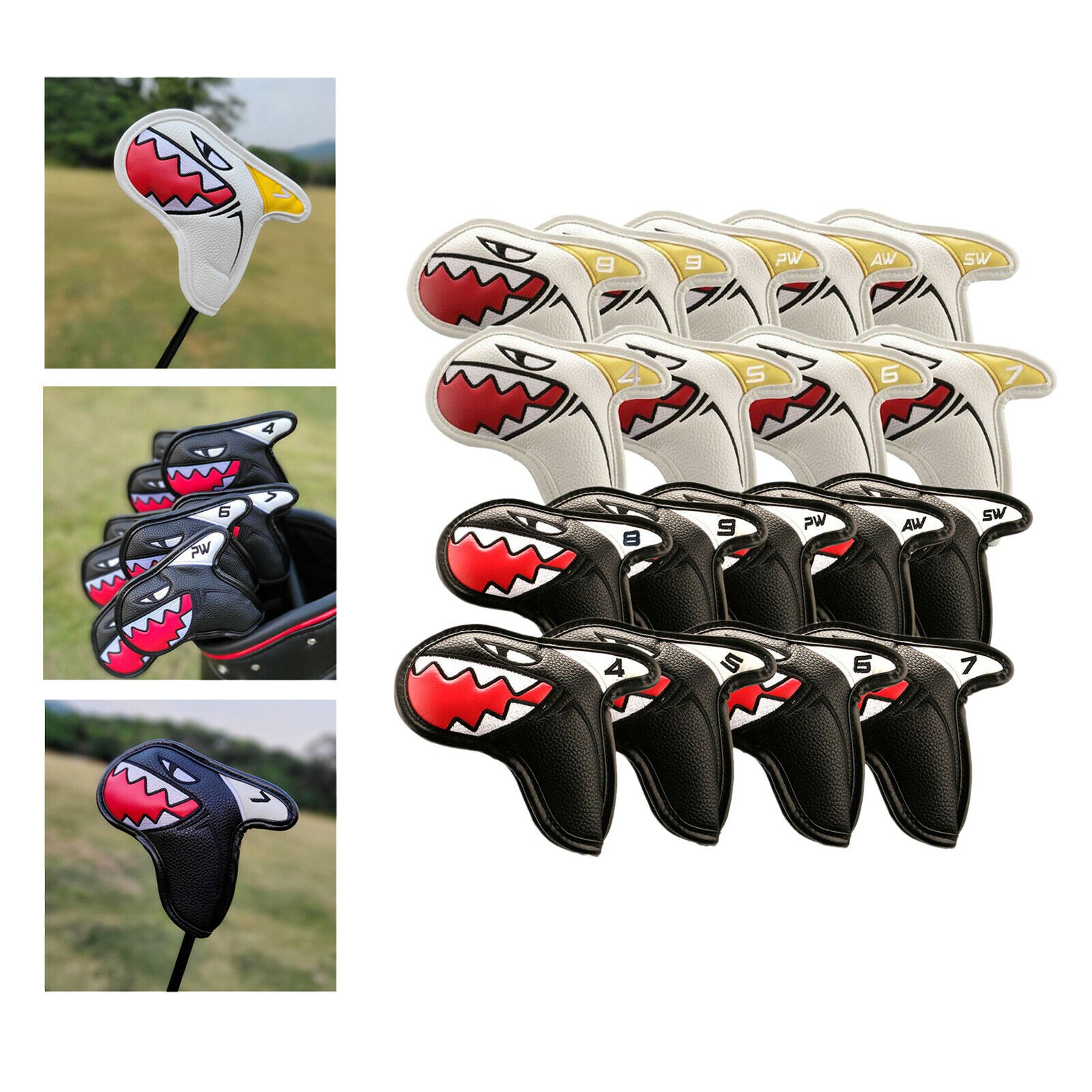18x Universal Golf Iron Headcover Golf Club Head Covers 17.5x9cm Outdoor