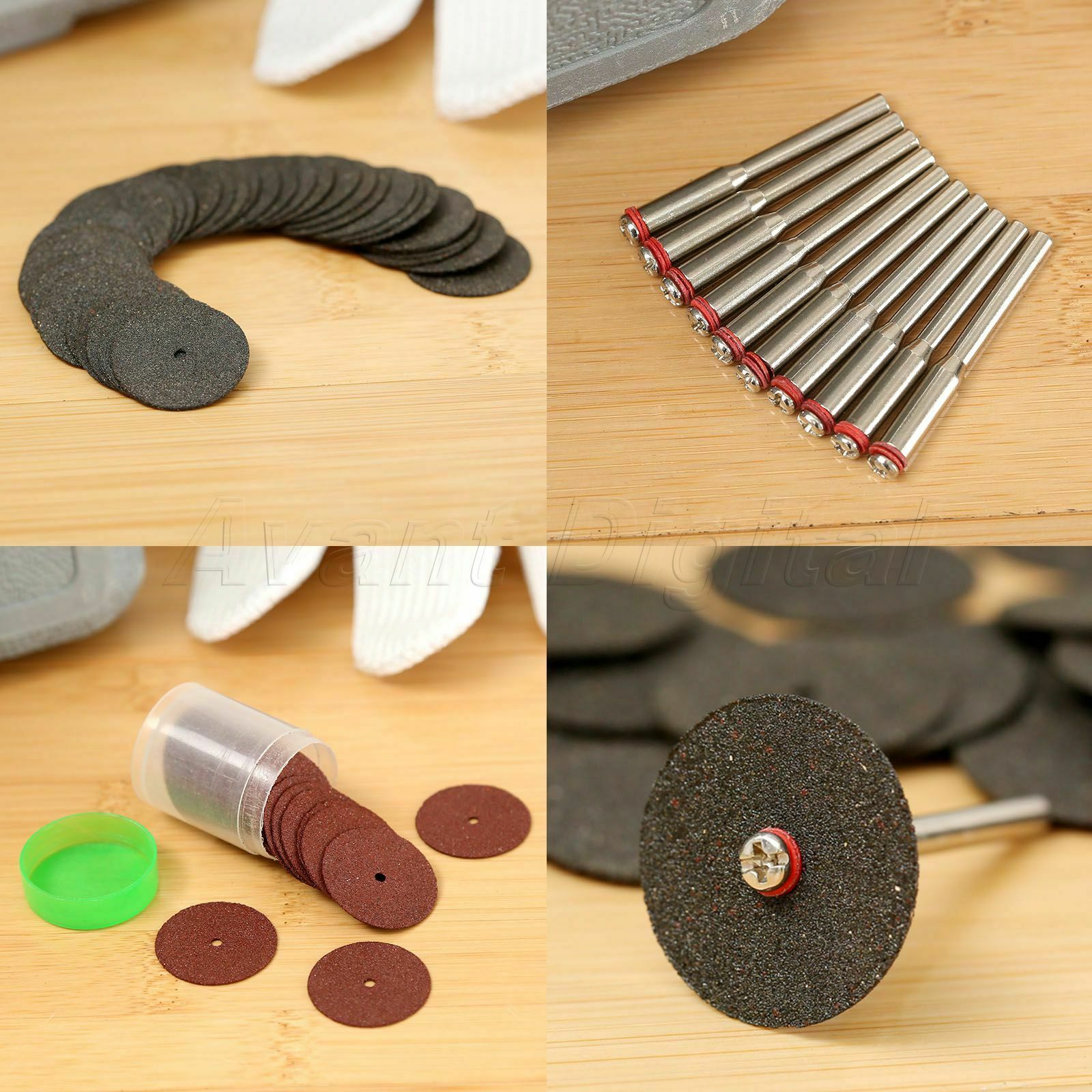 2 Tube 24mm Grinding Cutting Slitting Disc Wheels & 3.175mm Mandrel Rotary Tool