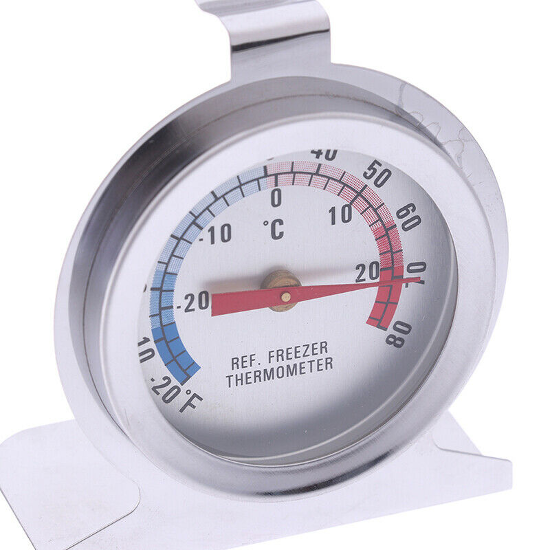 Refrigerator Thermometer Stainless Steel Fridge Freezer Thermometers Kitc.l8