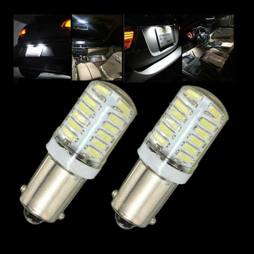 2x 5W BA9S T11 T4W 3014 LED 24SMD Car Side Light Bulb Interior Lamp Bright White