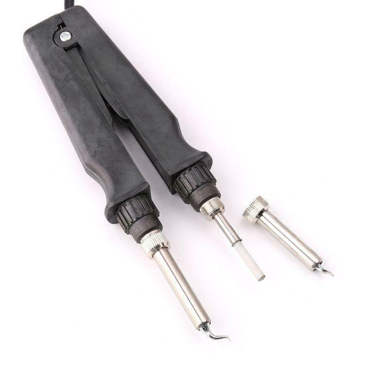 902 ESD SMD Double Soldering Iron Tweezer Handle Clip Heating Plier Soldering