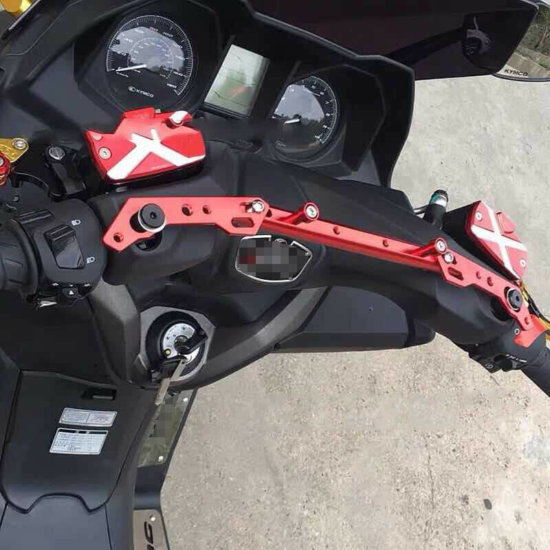 Motorcycle Scooter CNC Aluminum Balance Cross Handlebar Strength Lever Bar Red