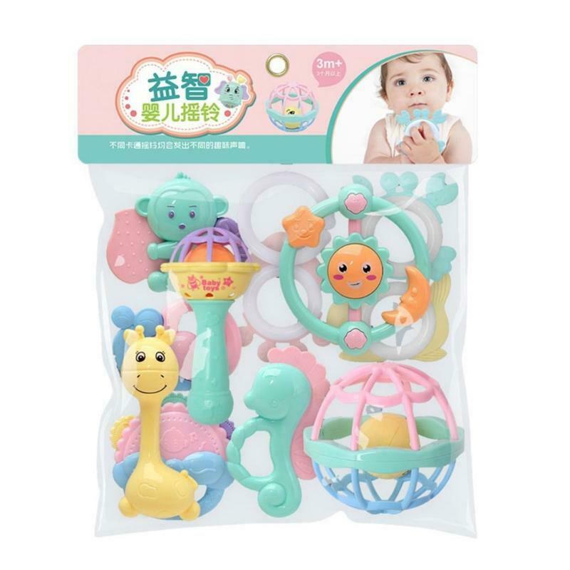 Children's Finger Training Rotating Rattle Baby Sleeping/Playing Brain Toys Set