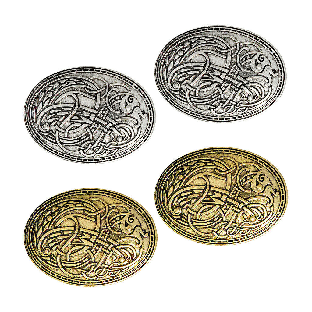 4x Ethnic Viking Brooch Buckle Sweden Scandinavian Celtic Totem Sweater Pins