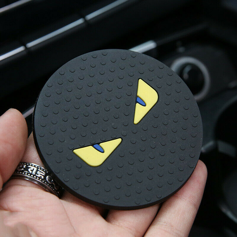 2pcs Car Coaster Water Cup Bottle Holder Monsters Anti-slip Pad Mat Silica Gel