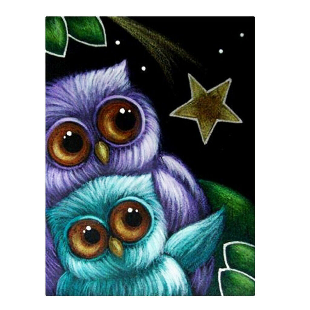 Cartoon Owl DIY 5D Diamond Painting Embroidery Cross Stitch Craft Kit 4#