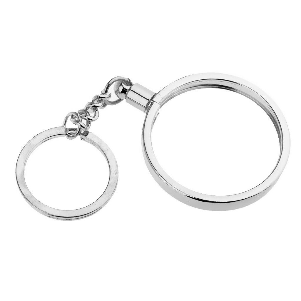 10PCS DIY Keychain Coin Collection Key Chain Keyring Pendant Charm Gift 40mm