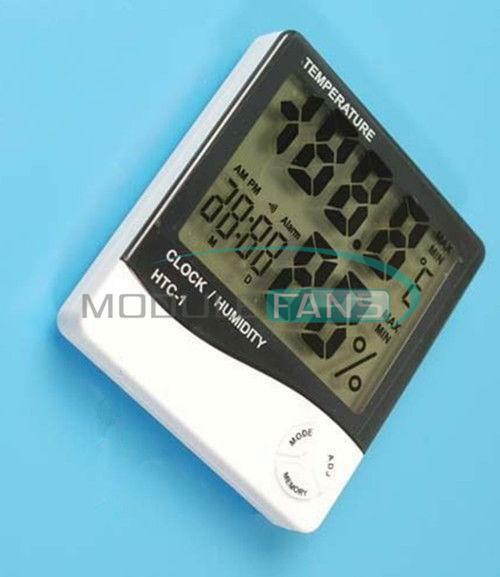 Weather Station Hygrometer Thermometer Desk Alarm Clock HTC-1