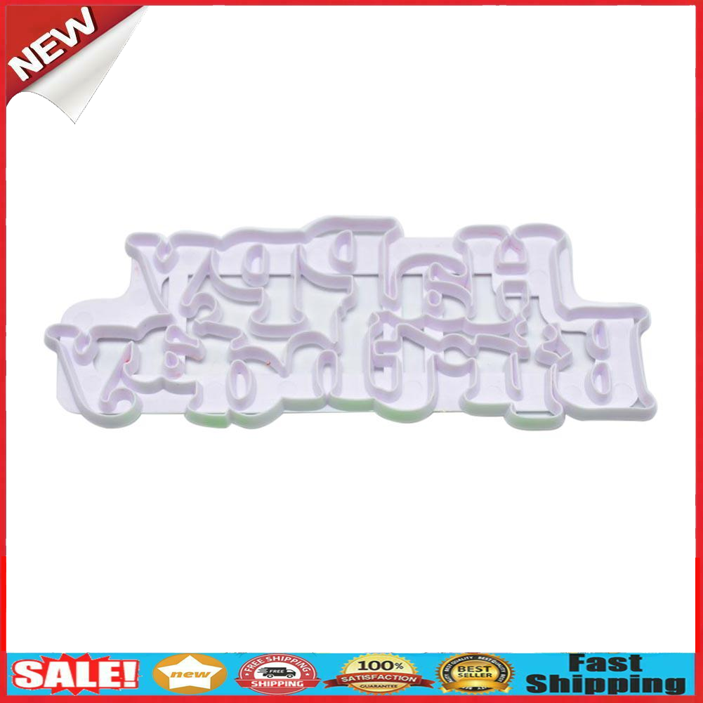 Happy Birthday Cake Mold DIY Sugarcraft Fondant Cutter Mould Baking Tool @
