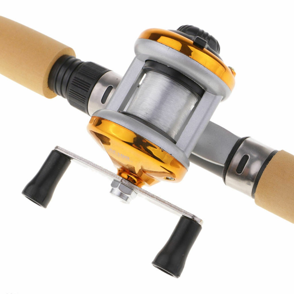 2PCS Ultralight Fishing Pole And Line 75cm for Travel Ice Fishing