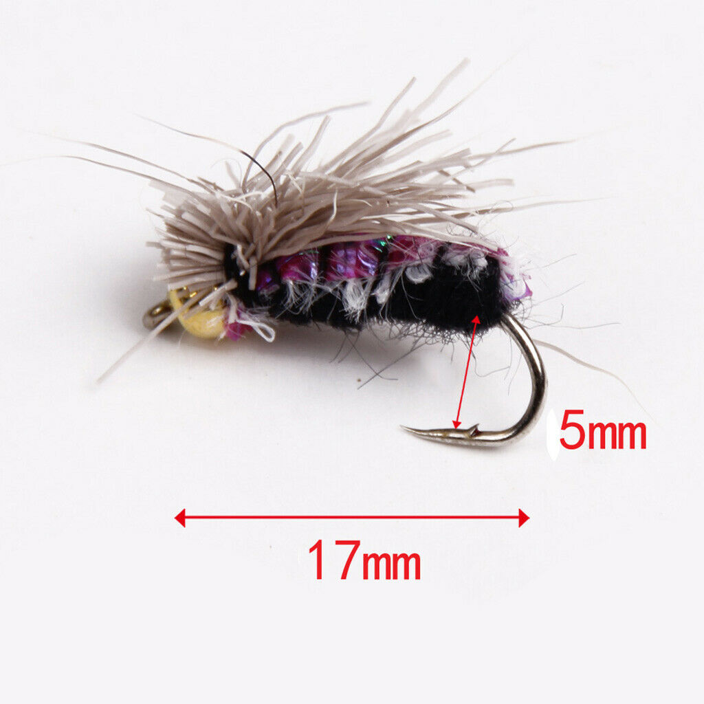 40Pcs / Box, Fly Fishing Flies, Trout Lures, Artificial Dry Fly Bait