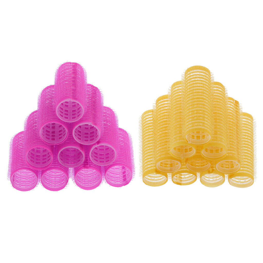 20pcs Plastic Hair Roller Curling Curls Fringe Roller Auto Grip