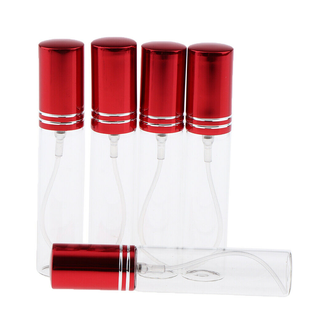 10 Pieces Clear Colored Glass Perfume Mists Refillable Perfume Empty Bottles