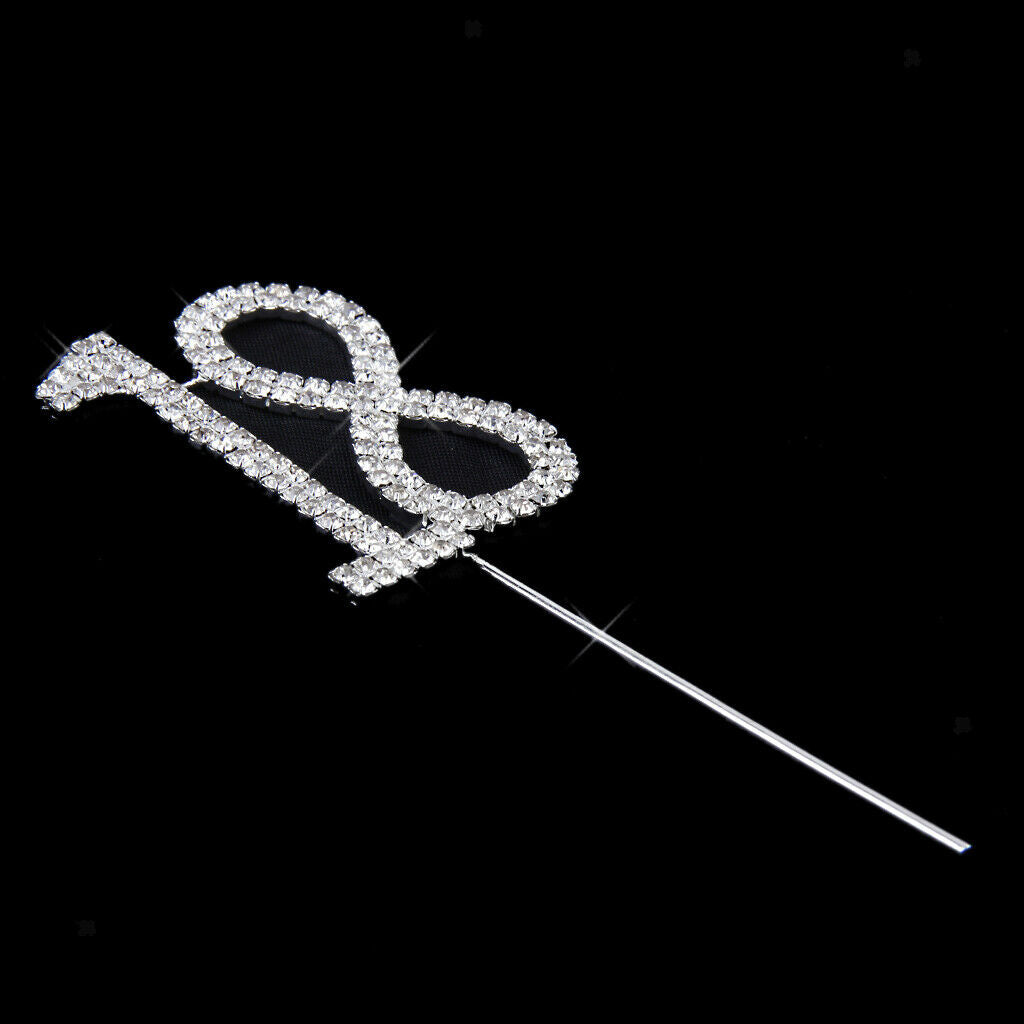 Rhinestone Princess Crown Headband Tiara & 18th Birthday Party Cake Topper