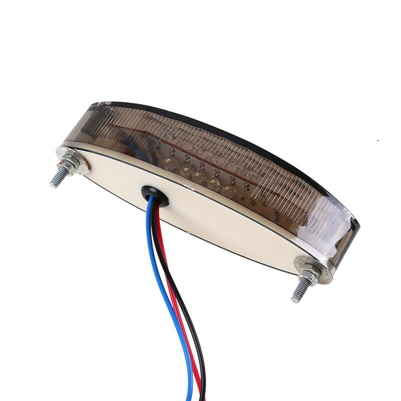 Motorcycle Universal Smoke LED Integrated Tail Light Brake License Plate Holder