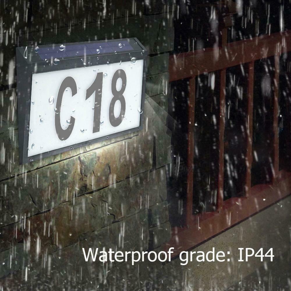 Waterproof Address Sign Light Doorplate House Number Address Name Plaque