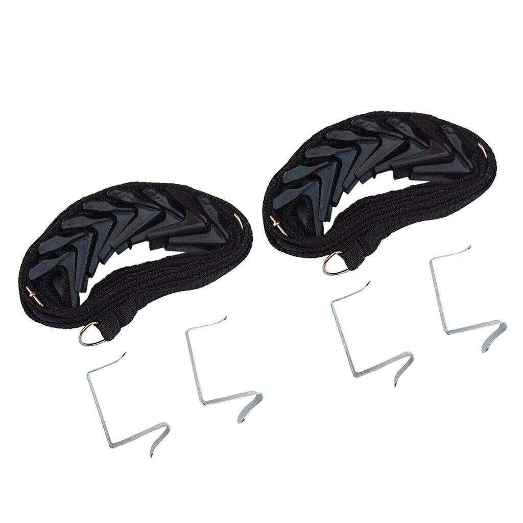 2 Pcs Over Door Hanger Nylon Straps Bag Coat Umbrella Rack Organizer Black
