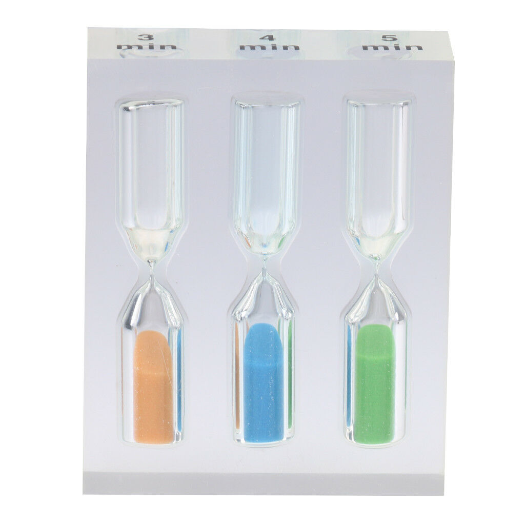 Acrylic Tea/Coffee Timer Three-In-One 3-4-5 Min Sandglass Hourglass Gifts