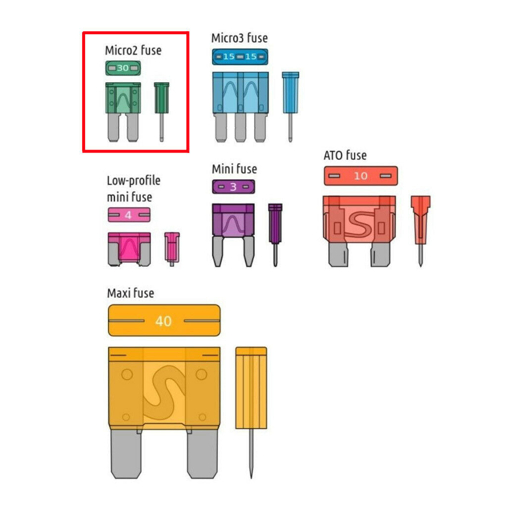 Blade Style ATR APT Micro 2 Fuse Tap Holder With 5AMP Fuse Circuit Adapter