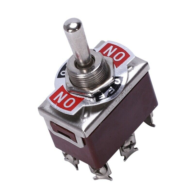 AC 250V/15A 125V/20A ON/OFF/ON 3 Position DPDT Momentary Toggle Switch H6G3G3