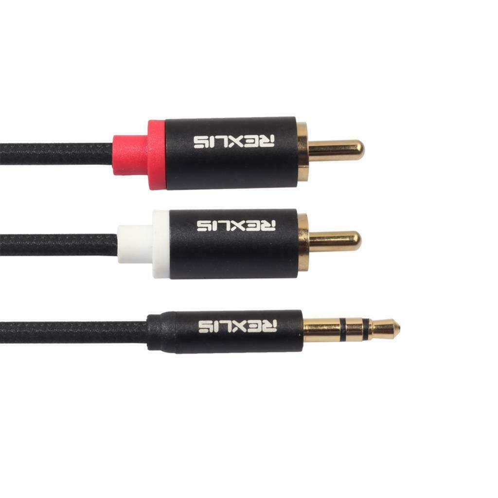 Black 50mm AUX AUX AUX AUX AUX AUX Cable Subwoofer Splitter Cable 50cm