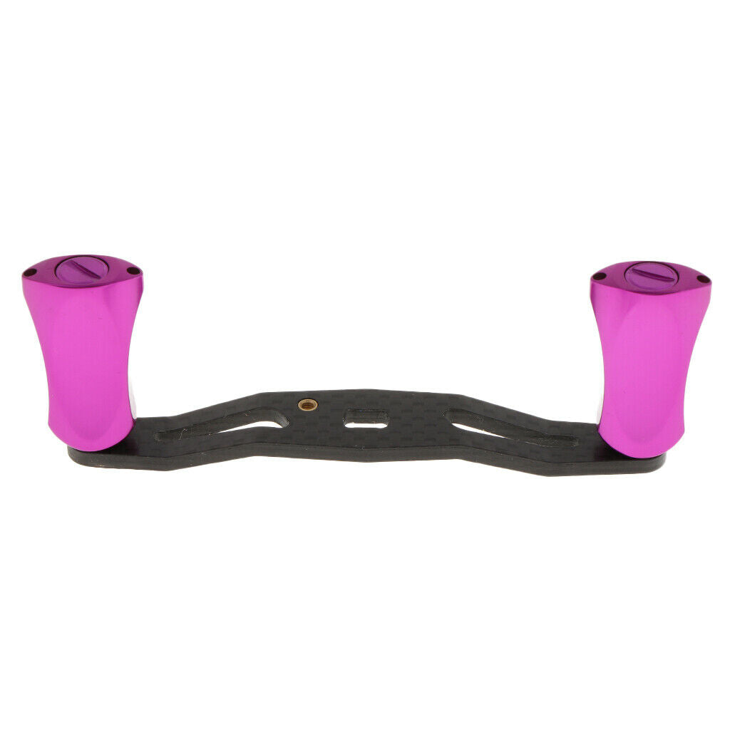 Carbon Fiber Fishing Reel Handle Aluminium Alloy Knob for Baitcasting Purple