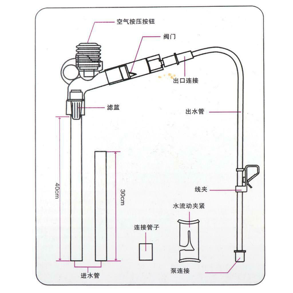 Aquarium Gravel Cleaner Fish Tank Water Changer Filter Gravel Cleaning