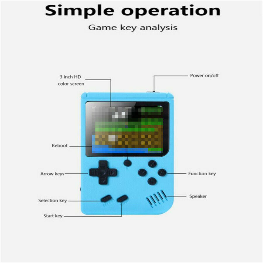 Retro Game Console 800 Classic Games Handheld LCD Portable Pocket Game Player