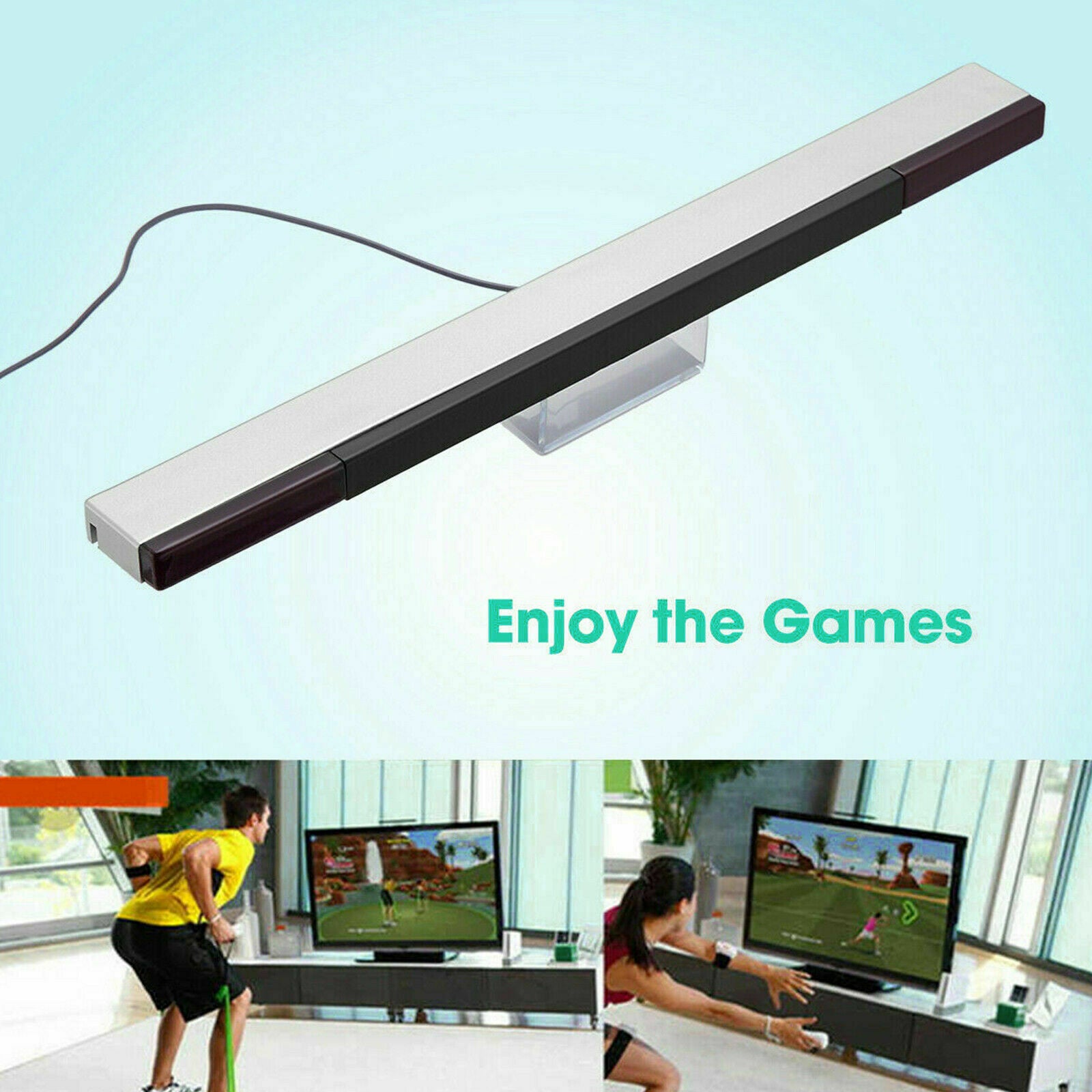 Wired Remote Motion Sensor Bar IR Infrared Ray Inductor for Nintendo Wii U/ Wii