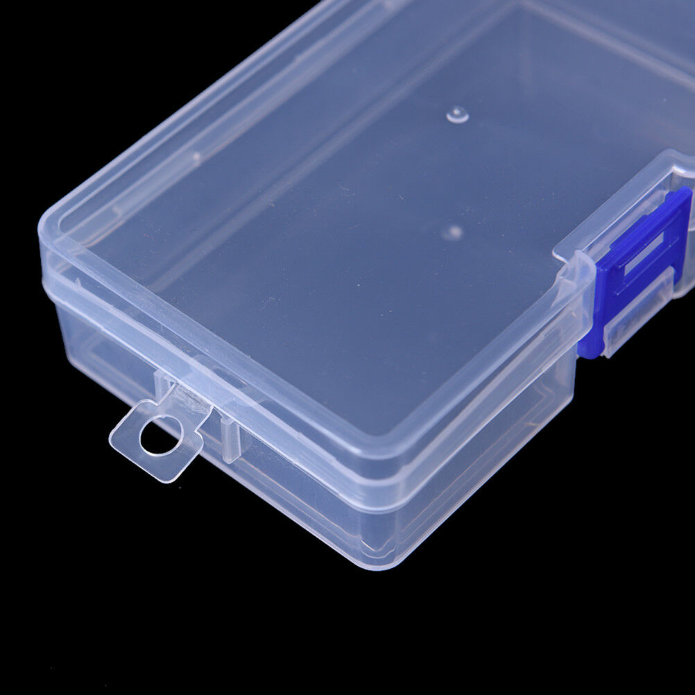 Transparent fishing lure tackle hook bait plastic storage box container ca.l8