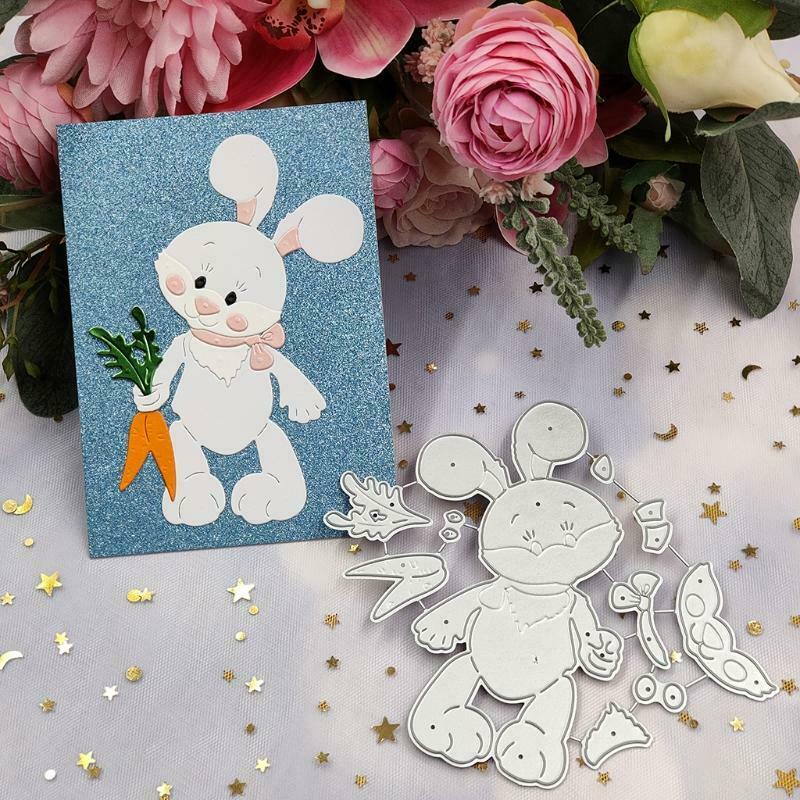 Carrot Rabbit Metal Cutting Dies Stencil Scrapbooking DIY Album Stamp Paper Card