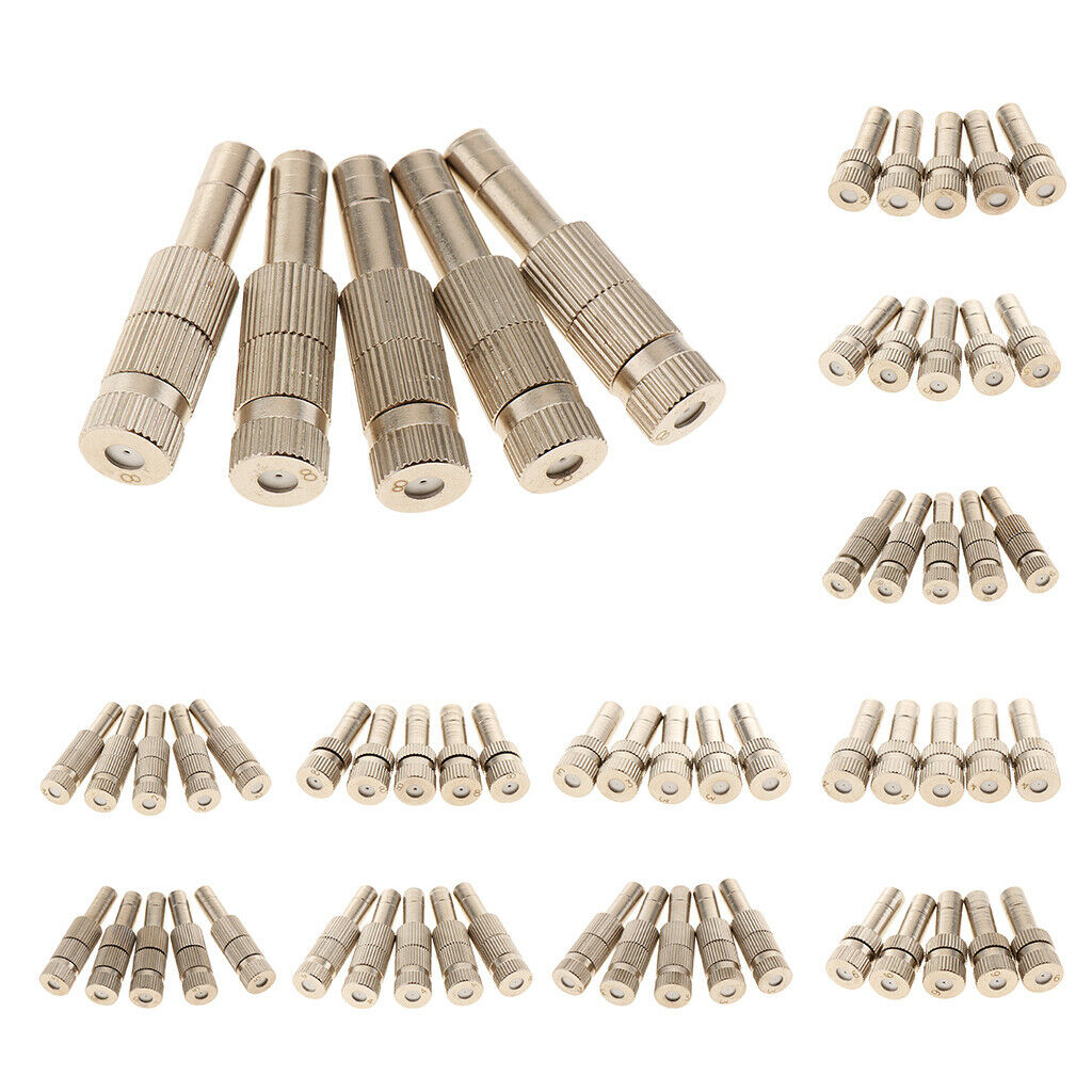 10Pack 0.2mm 6mm Low Pressure Nozzles Garden Irrigation Fog Misting Nozzles
