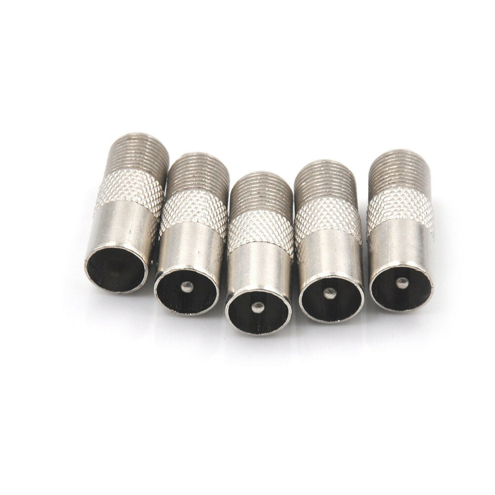 5Pcs F Type Female To TV Aerial RF Coaxial Male Connector Adapter Plu.l8