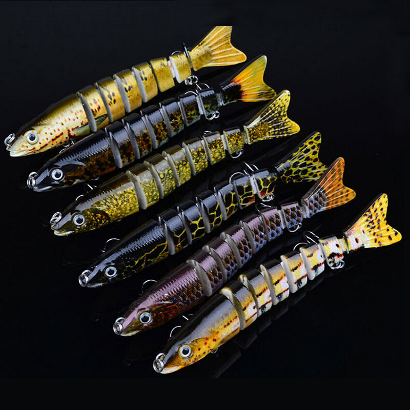 Good Jointed Fishing Bait Lure Swimbait Bass Pike Life Like Minnow Musky .l8