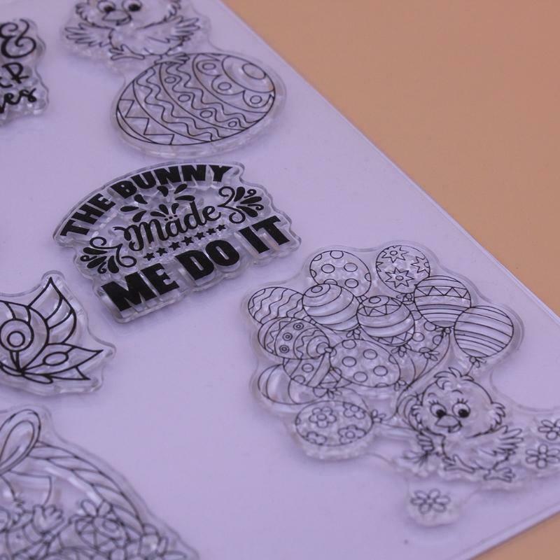 Easter Bunny Rabbit Silicone Clear Seal Stamp DIY Scrapbooking Embossing Photo
