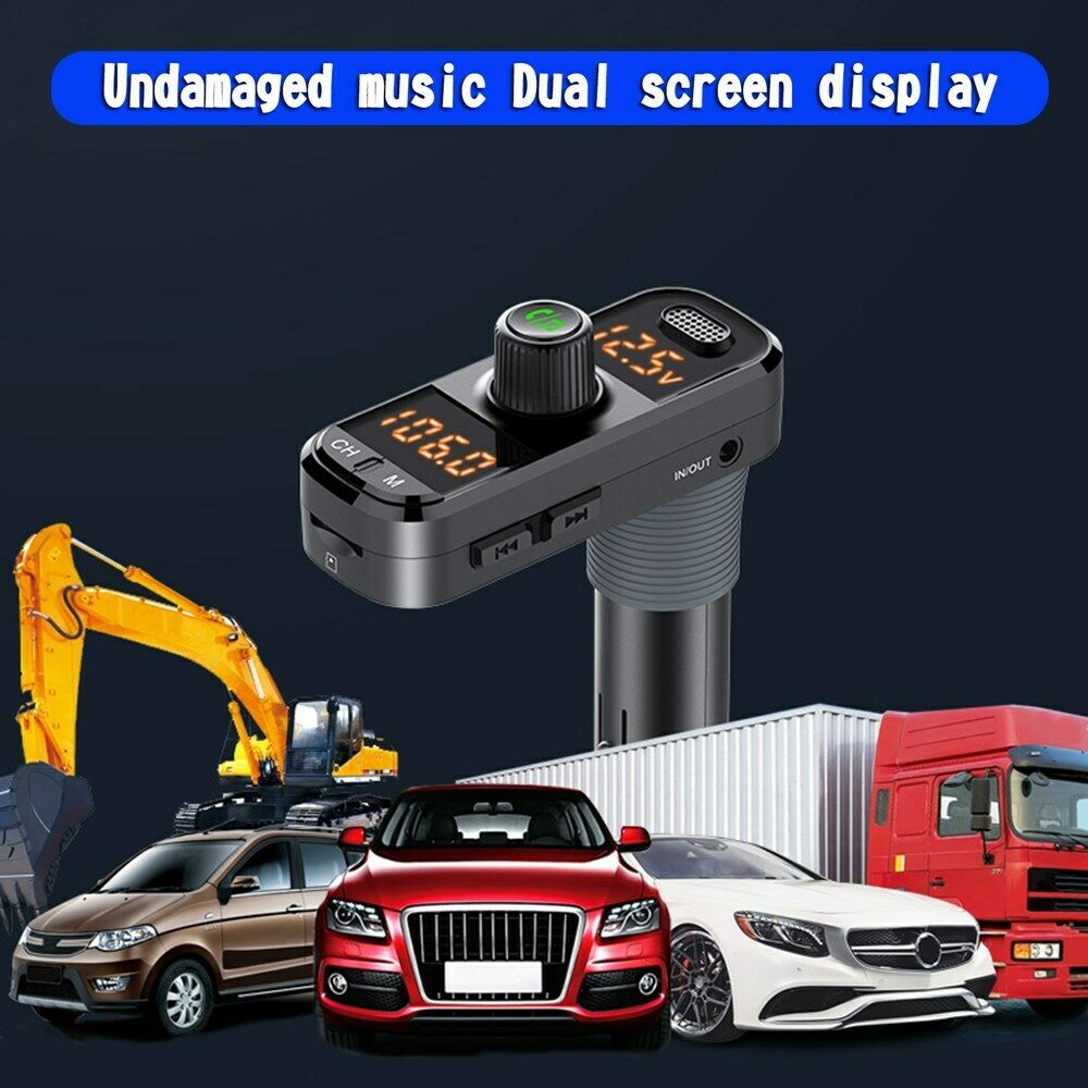 BC70 BT FM Transmitter Radio Audio Display MP3 Player Car QC3.0 PD USB Charger