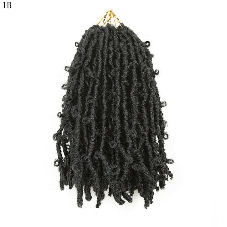 3PACK Afro Faux Locs Butterfly Locs Twist Crochet Braiding Hair Extensions Black
