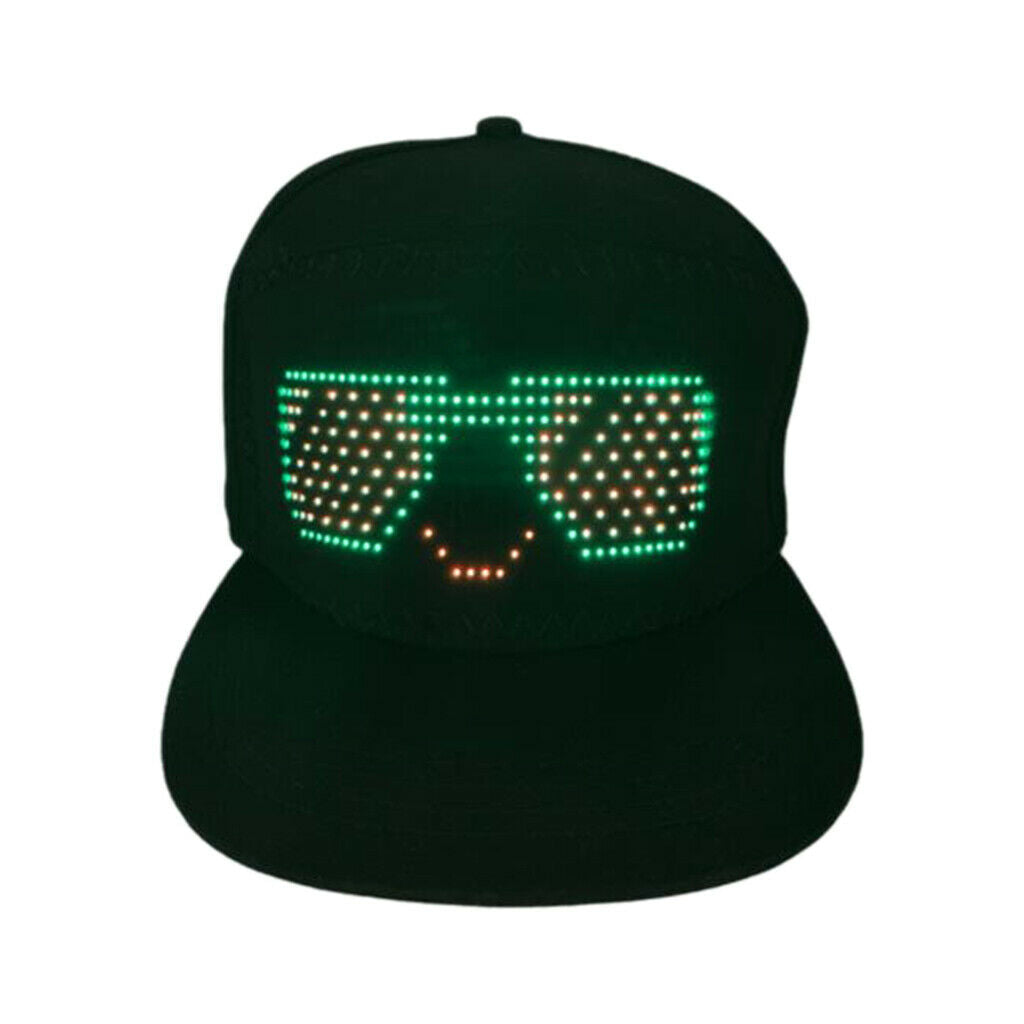Fashion Luminous Glow LED Display   Hat Breathable for Hip-hop Festival