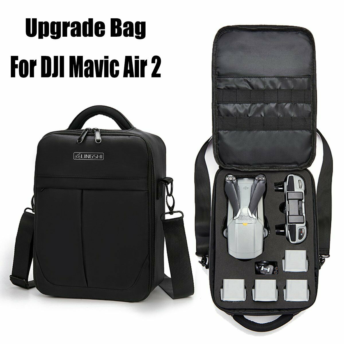For DJI MAVIC Air 2 Waterproof Storage Bag Carrying Case W/ Shoulder Strap Parts