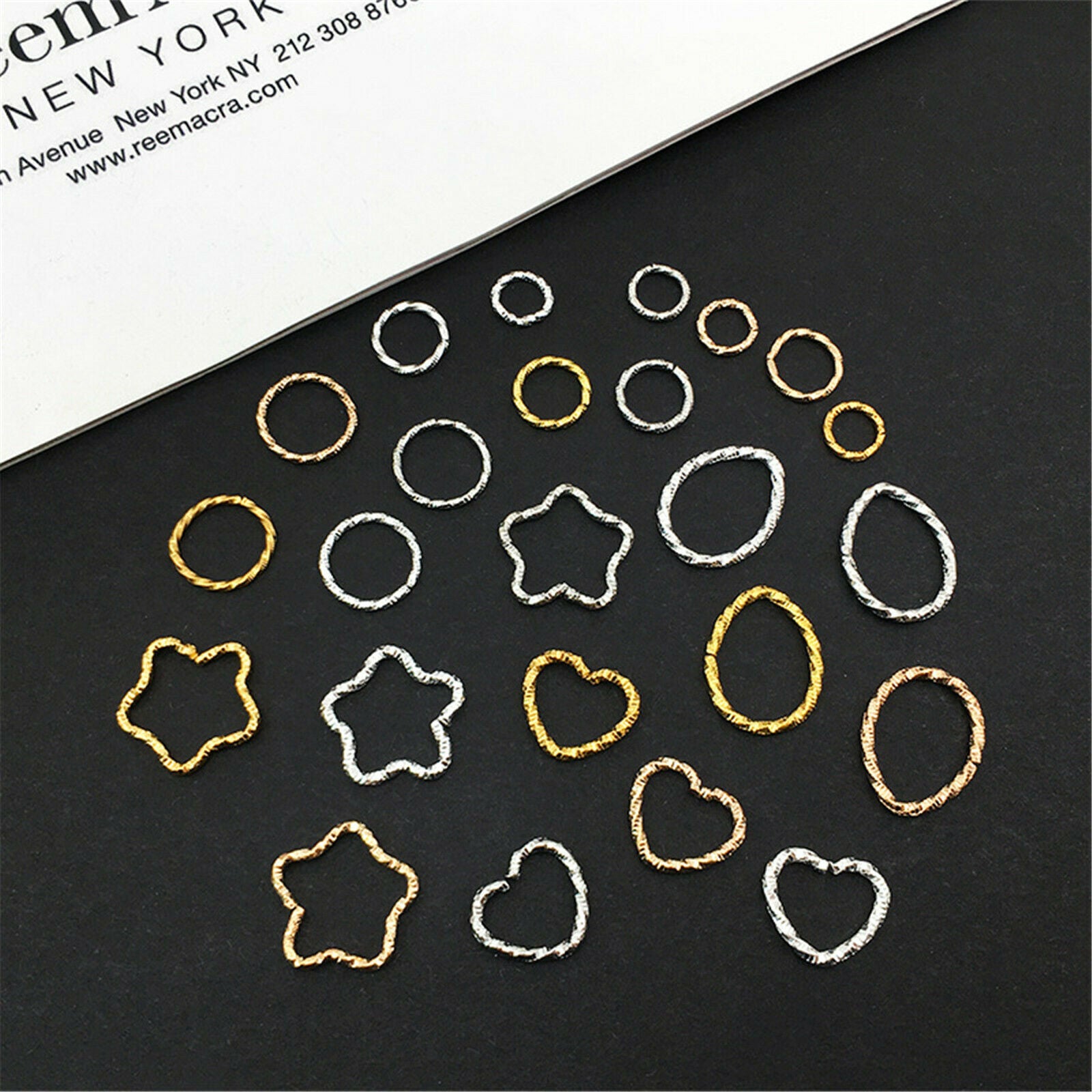 24 Pairs Geometric Hollowed Charms Alloy For Crafts Earring Making Drop Dangles