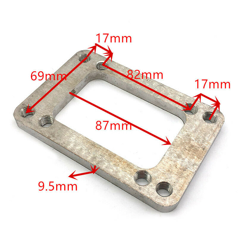 Turbo Manifold Flange SS Steel adapter T6 to T4 undivided Exhaust 8 Holes 3/8"