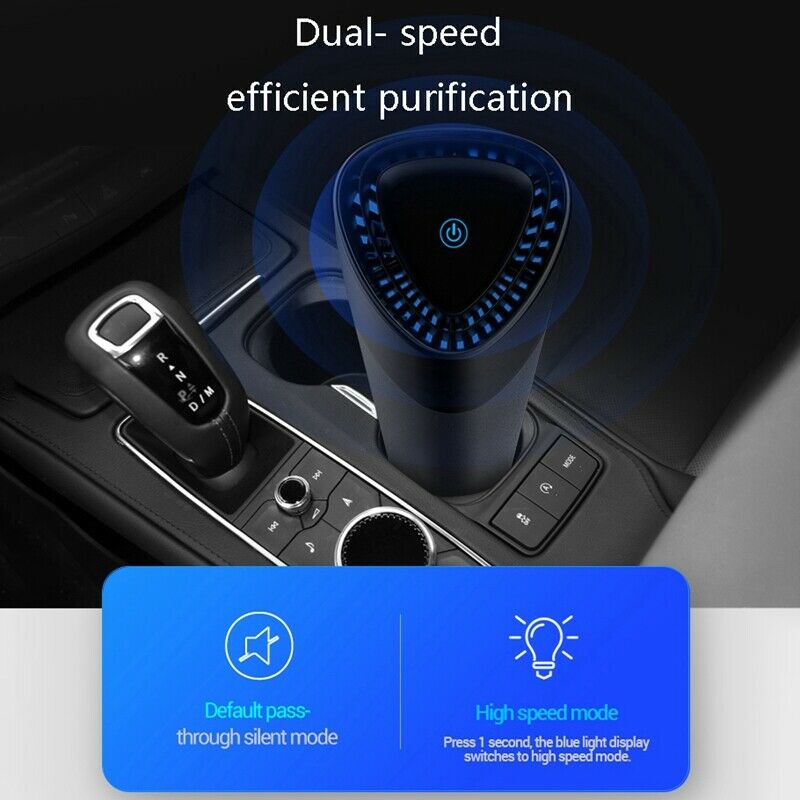 Car Air Purifier Aromatherapy Air Cleaner with Negative Ion Hepa Filter PortabE7