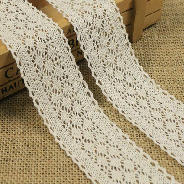 5 Yards Cotton Lace DIY Headdress Bowknot Clothing Decorative Sewing