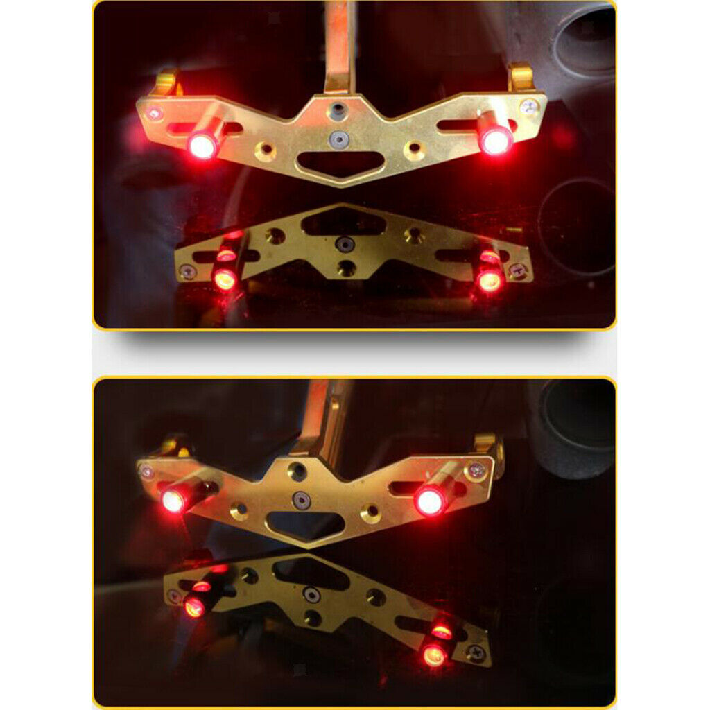 2XAmber LED SMD License Plate Stud Screw  Light, 12V For Moto Car