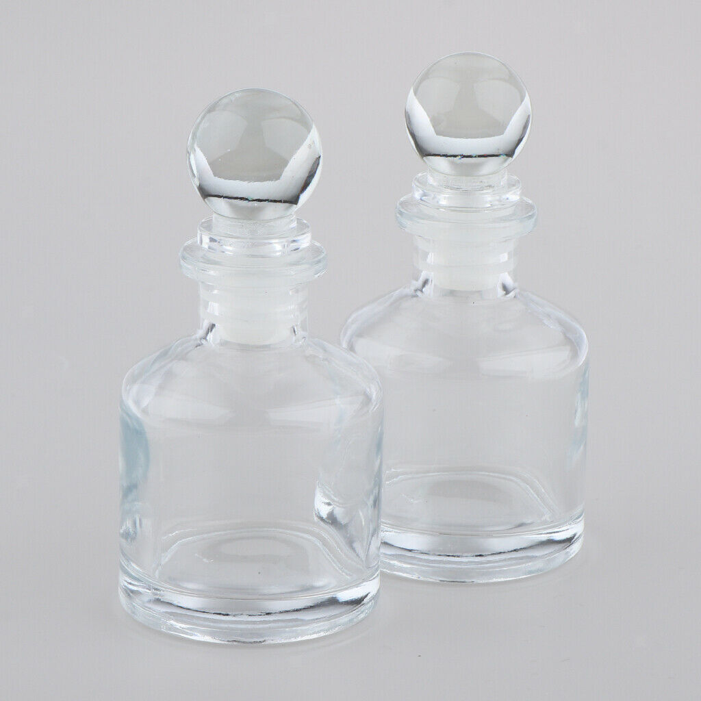 4Pcs Empty Fragrance Glass Diffuser Bottles Jars for DIY Oils Scent 50ml