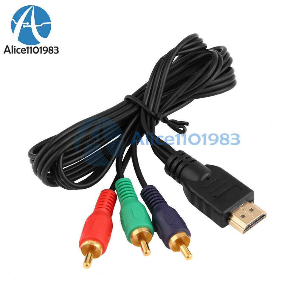 HDMI Male to 3RCA 3-RCA Video Component Connection Cable Cord Line