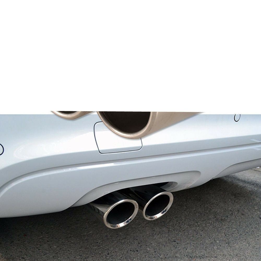 Durable Stainless Steel Car Muffler Exhaust Y-Pipe Dual Tail Tip Noise Reduction