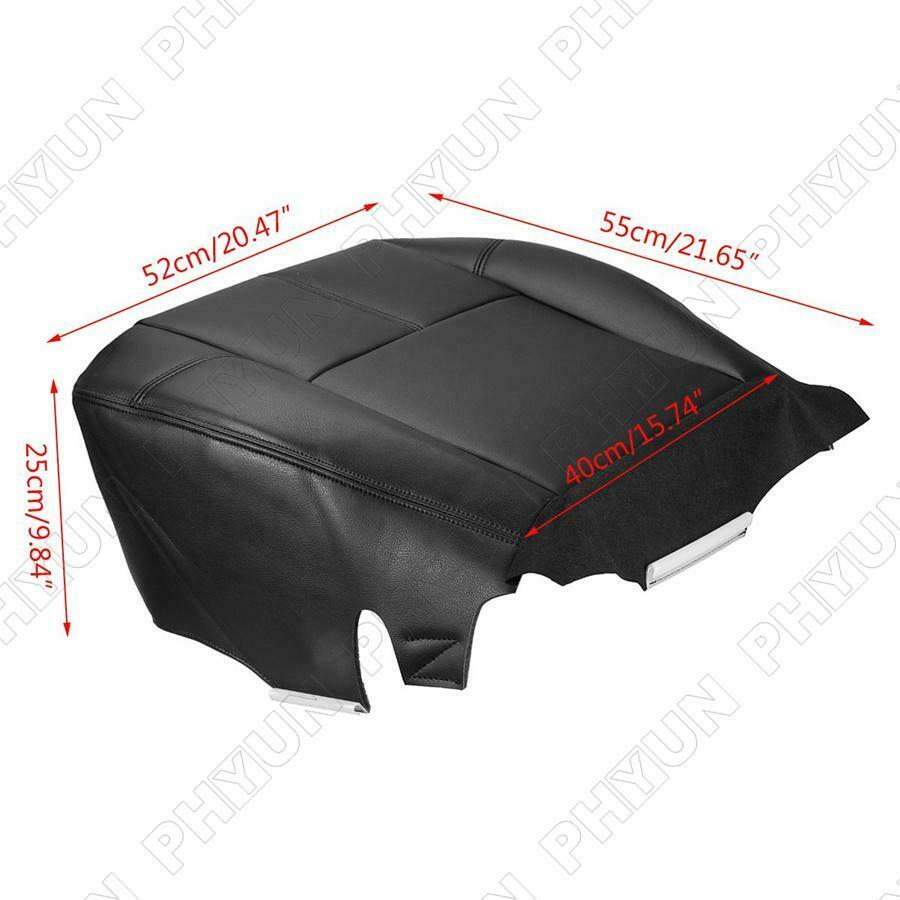 For 2007-2013 Chevy Silverado 1500 2500 3500 HD Driver Bottom Seat Cover Black