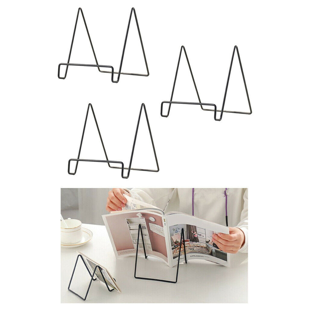 3x Plate Stand Plate Holder Plate Holder Iron Display Stand Picture Stand for