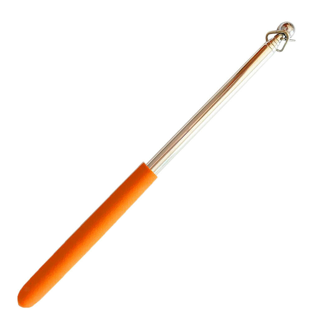 2 x Telescopic Stainless Steel Flagpole Banner Flagpole Guide Pole Length 1m